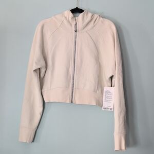 Lululemon Scuba Full-Zip Cropped Hoodie Size 14 New NWT Cream Jacket